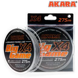 Плетёный шнур Akara Big Game Серый (275м)