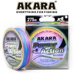 Плетёный шнур Akara Power Action X-4 Мультиколор (275м)