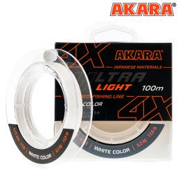 Плетёный шнур Akara Ultra Light X-4 Белый (100м)