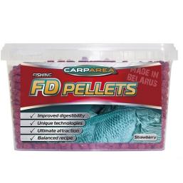 Пеллетс рыболовный CarpArea FD PELLETS Клубника, 6-7 мм, 1000 гр