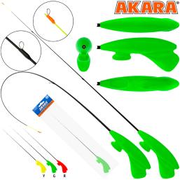 Удочка зимняя Akara RHS-Y3R Green (0,5-3гр), 39 см