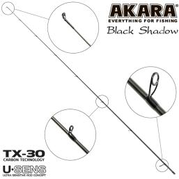 Хлыст для спиннинга Akara SL1001 Black Shadow 702MLF TX-30 (3,5-10,5) 2,1 м