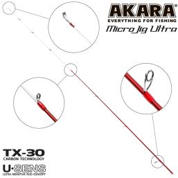 Хлыст для спиннинга Akara SL1004 Micro Jig Ultra 662UL-S TX-30 (0,5-6) 2,0 м