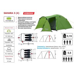 Палатка 3 местная PREMIER SAHARA-3
