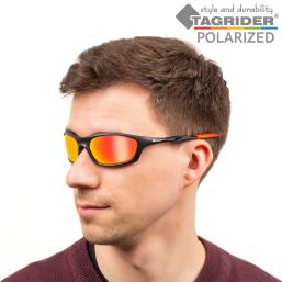 Очки поляризационные Tagrider в чехле N07-45 Gold Red Mirror