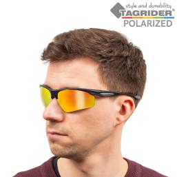 Очки поляризационные Tagrider в чехле N15-45 Gold Red Mirror
