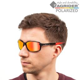 Очки поляризационные Tagrider в чехле N20-45 Gold Red Mirror