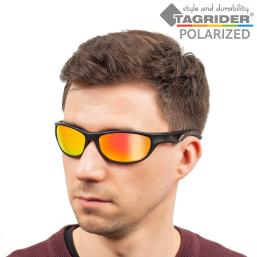 Очки поляризационные Tagrider в чехле N21-45 Gold Red Mirror