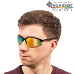 Очки поляризационные Tagrider в чехле N22-15 Gold Red Mirror